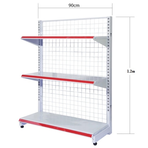Kệ Đơn Siêu Thị, Kệ Siêu Thị 3 Tầng, Dài 90 x Sâu 35 x Cao 120cm