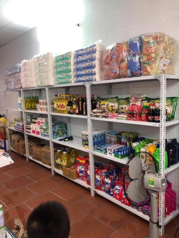 Kệ sắt V lỗ, Kệ để đồ 4 tầng Dài 1m x Sâu 0,5m x Cao 1,5m