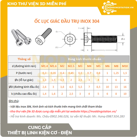 Ốc lục giác đầu trụ