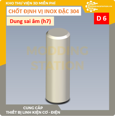 Chốt định vị D6 (h7)