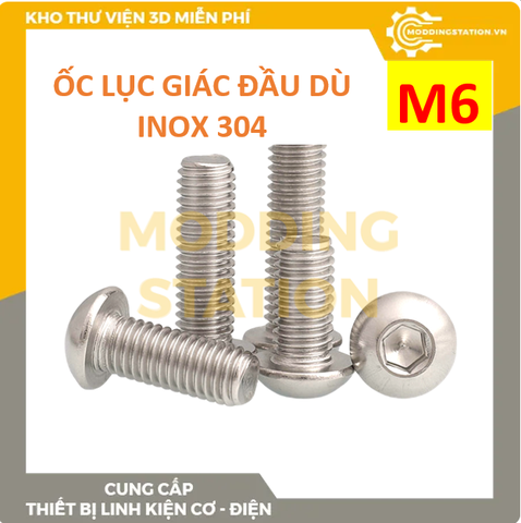 Ốc lục giác đầu dù M6