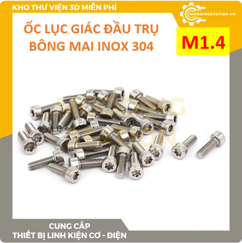 Ốc lục giác đầu trụ bông mai M1.4