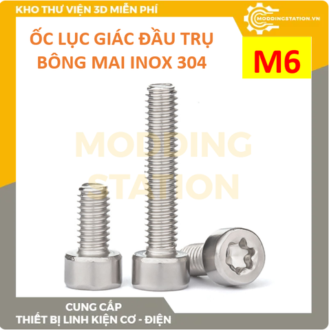 Ốc lục giác đầu trụ bông mai M6