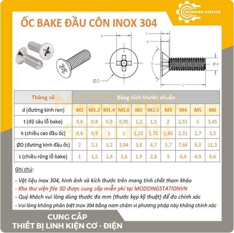 Ốc Bake đầu côn