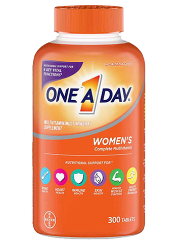One A Day Viên Uống Bổ Sung Vitamin Tổng Hợp Cho Nữ Women's Formula - Mỹ (300 Viên) - Chăm sóc da, móng, tóc, xương răng, Bổ sung canxi