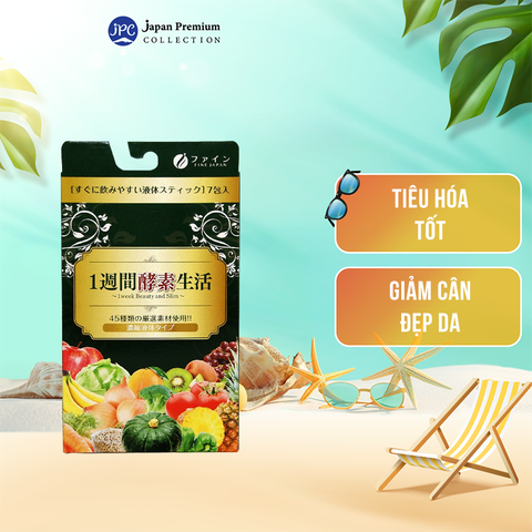 Nước cốt hỗ trợ tiêu hoá từ 45 loại hoa quả và rau củ 1 WEEK ENZYM LIFE - Fine Japan (105g)