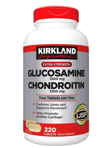 Viên uống Kirkland Glucosamine 1500mg Chondroitin 1200mg - 220 viên