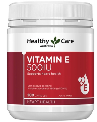 Viên uống Healthy Care bổ sung vitamin E 500IU - 200 viên
