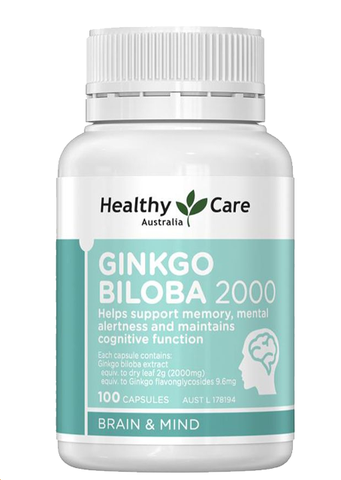 Viên uống bổ não Healthy Care Ginkgo Biloba - 100 viên
