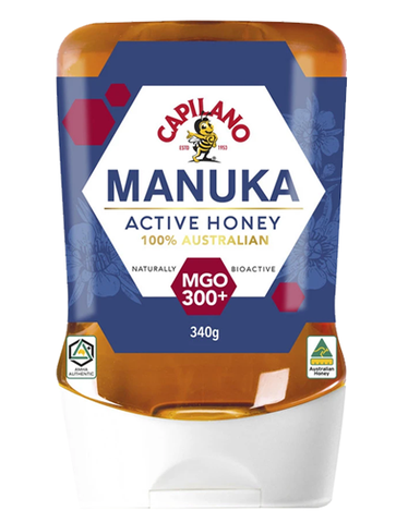 Mật ong Manuka active honey Capilano 300+ Úc (340g) - Giúp Kháng Khuẩn, Tăng Cường Hệ Miễn Dịch, Giảm Ho, Tốt Cho Hệ Tiêu Hóa