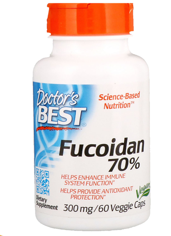 Viên uống ngừa ung thư Doctor’s Best Fucoidan 300mg - Mỹ (60 viên) - Ngừa ung thư, tim mạch, điều hòa huyết áp