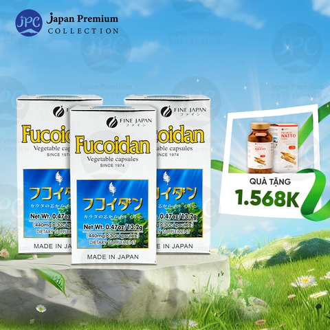 Combo 3 Hộp Fucoidan Okinawa Nhật Bản Hỗ Trợ Tăng Đề Kháng - Fine Japan Fucoidan (Hộp x 30 Viên)