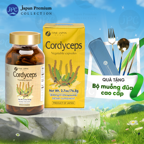 Fine Japan Cordyceps – Đông trùng hạ thảo (640mg x 120 viên)