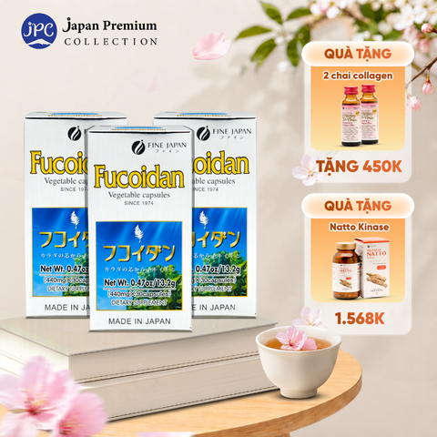 Combo 3 Hộp Fucoidan Okinawa Nhật Bản Hỗ Trợ Tăng Đề Kháng - Fine Japan Fucoidan (Hộp x 30 Viên)