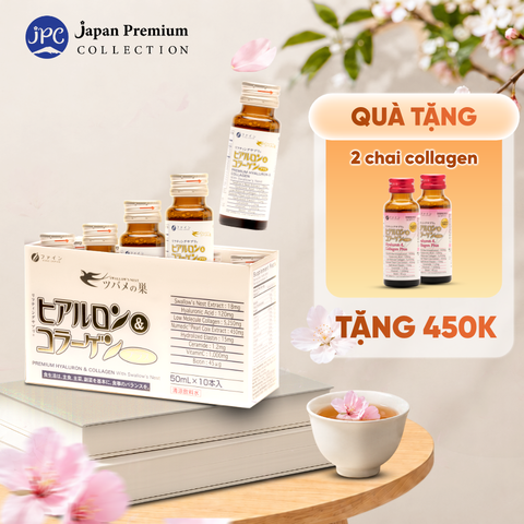 Nước uống Collagen Yến Fine Japan Premium with Swallow's Nest (Hộp 10 chai x 50ml)