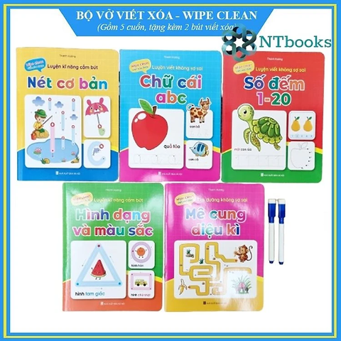 Combo 5 quyển luyện viết xóa được - Luyện viết không sợ sai