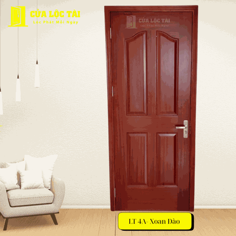 Cửa gỗ HDF Veneer 4A-Xoan Đào
