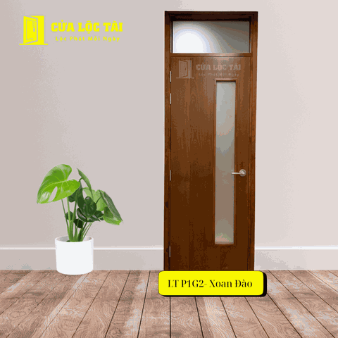 Cửa gỗ MDF Veneer P1G2- Xoan Đào