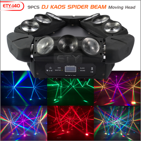 ETY-140 9PCS DJ KAOS Spider Beam Moving Head Light