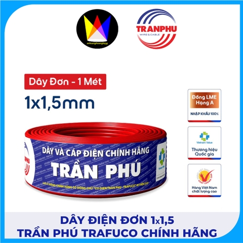 Dây Điện Đơn 1x1,5 Trần Phú Trafuco Chính Hãng