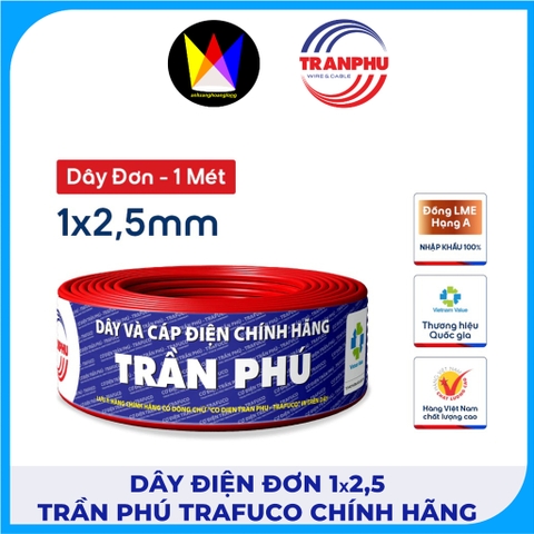 Dây Điện Đơn 1x2,5 Trần Phú TRAFUCO Chính Hãng