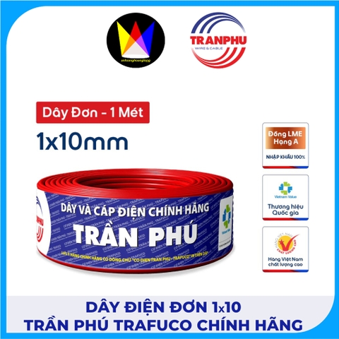 Dây Điện Đơn 1x10 Trần Phú Trafuco Chính Hãng