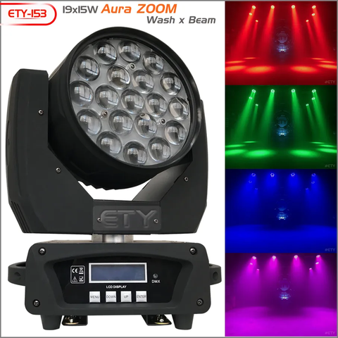 ETY-153 19X15W Aura Zoom Moving Head Light