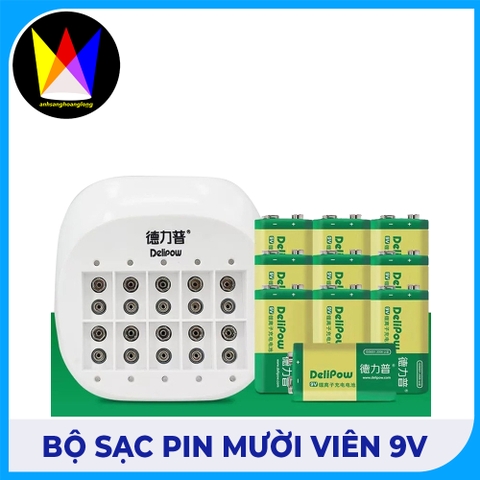 Bộ Sạc Pin Mười Viên 9V