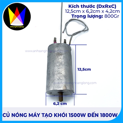 Củ Nóng 1500W đến 1800W – Phụ Kiện Thay Thế Cho Máy Phun Khói Sân Khấu