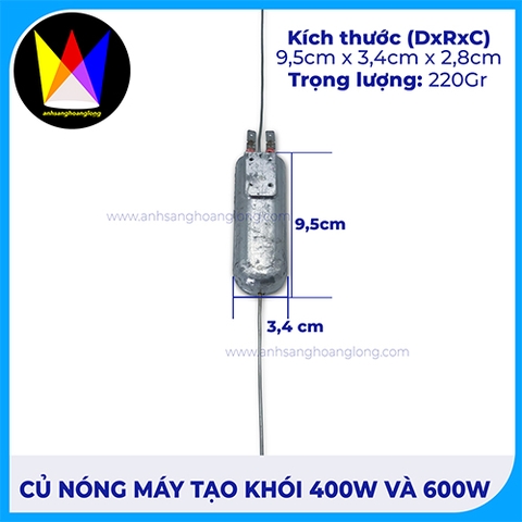 Củ Nóng 400W đến 600W – Phụ Kiện Thay Thế Cho Máy Phun Khói Sân Khấu