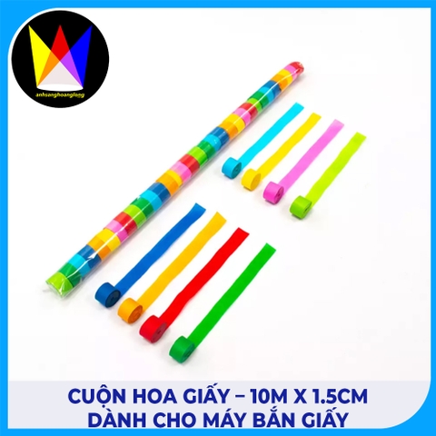 Cuộn Hoa Giấy – 10m x 1.5cm Dành Cho Máy Bắn Giấy