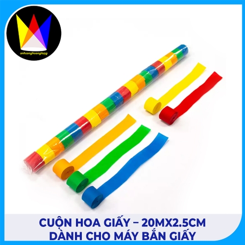 Cuộn Hoa Giấy – 20mx2.5cm Dành Cho Máy Bắn Giấy