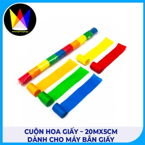 Cuộn Hoa Giấy – 20mx5cm Dành Cho Máy Bắn Giấy