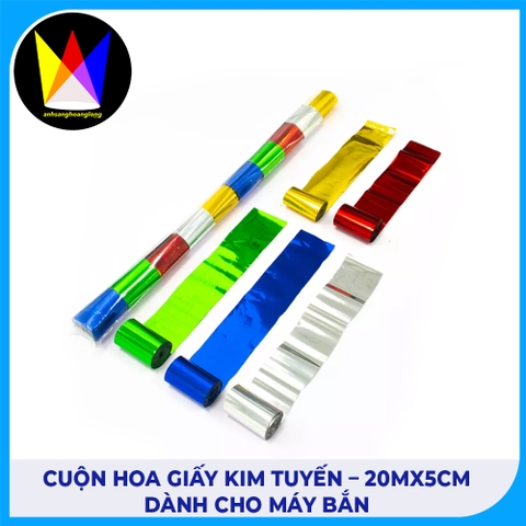 Cuộn Hoa Giấy Kim Tuyến – 20mx5cm  Dành Cho Máy Bắn