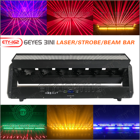 ETY-162 6Eyes Laser Beam Strobe 3in1 Moving Bar