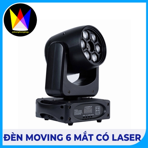 Đèn Moving 6 Mắt Có Laser