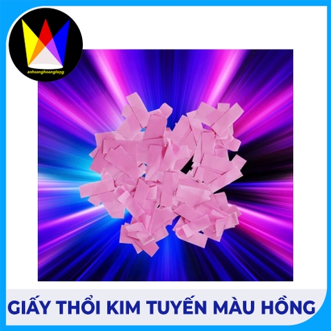 Giấy Thổi Kim Tuyến Màu Hồng