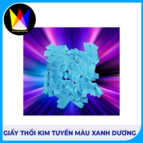 Giấy Thổi Kim Tuyến Màu Xanh Dương