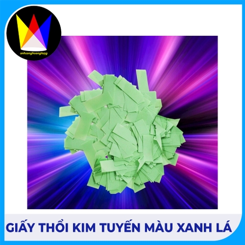 Giấy Thổi Kim Tuyến Màu Xanh Lá