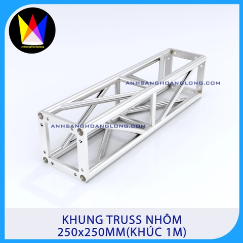 Khung Truss Nhôm 250x250mm Bích Hộp (Khúc 1M)