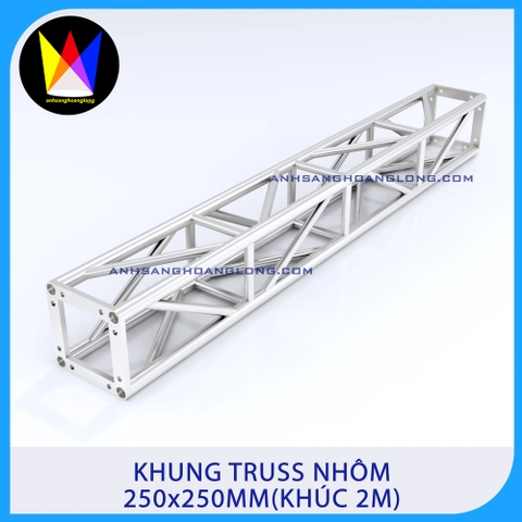 Khung Truss Nhôm 250x250mm Bích Hộp (Khúc 2M)