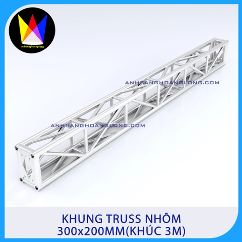 Khung Truss Nhôm 300x200mm Bản Mã (Khúc 3M)