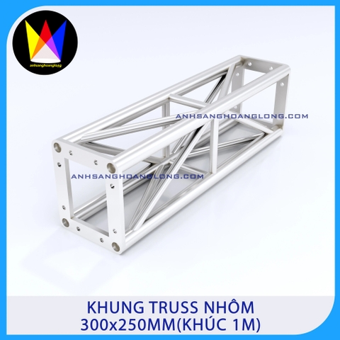 Khung Truss Nhôm 300x250mm Bích Hộp (Khúc 1M)