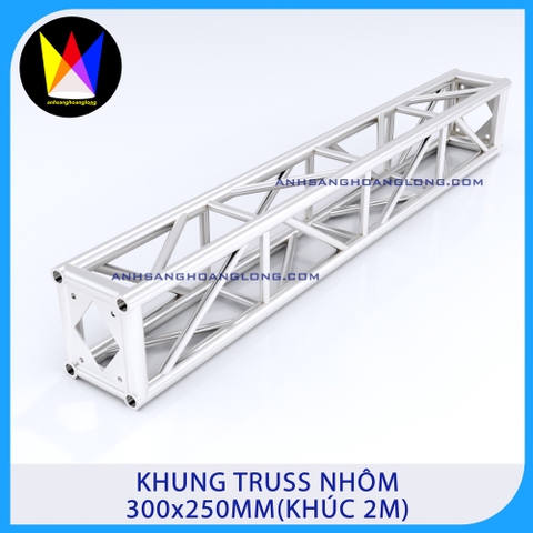 Khung Truss Nhôm 300x250mm Bản Mã (Khúc 2M)
