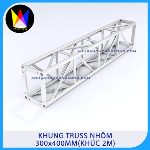 Khung Truss Nhôm 300x400mm Bích Hộp (Khúc 3M)