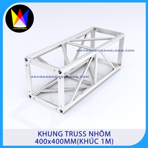 Khung Truss Nhôm 400x400mm Bích Hộp (Khúc 1M)