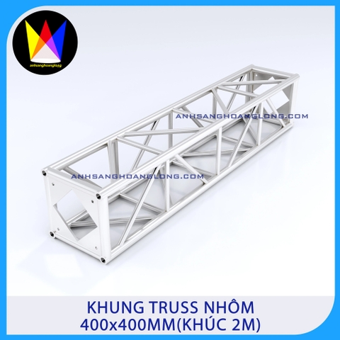 Khung Truss Nhôm 400x400mm Bản Mã (Khúc 2M)