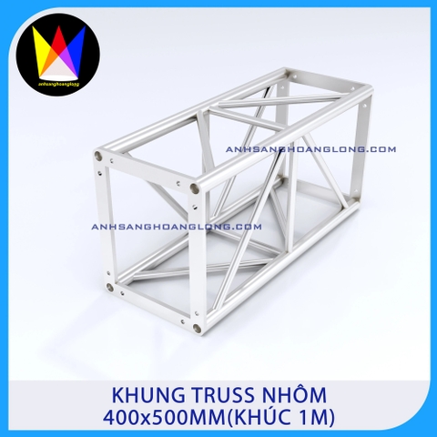 Khung Truss Nhôm 400x500mm Bích Hộp (Khúc 1M)