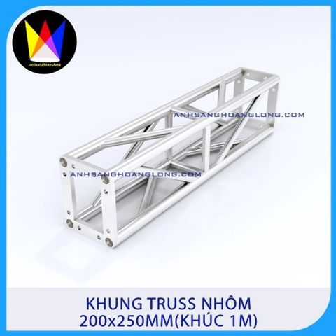 Khung Truss Nhôm 200x250mm Bích Hộp (Khúc 1M)