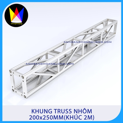 Khung Truss Nhôm 200x250mm Bích Hộp (Khúc 2M)